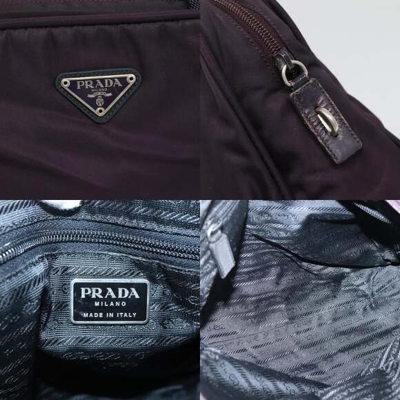 PRADA Hand Bag Nylon Purple Silver - Picture 11 of 12